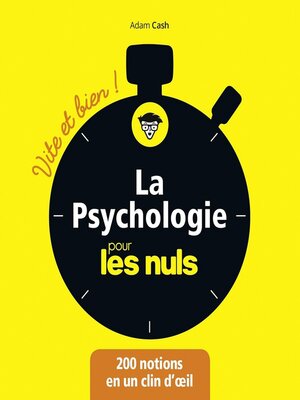 cover image of La Psychologie pour les Nuls--Vite et Bien